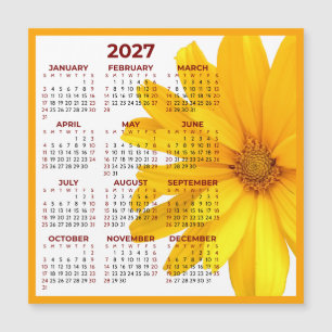 Calendário Magnético Floral Simples Minimalista 20