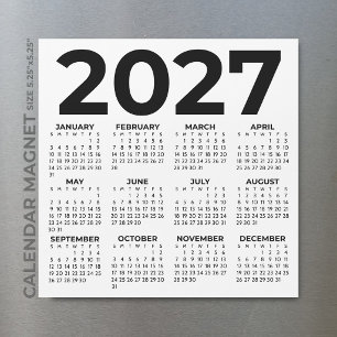Calendário Magnético Minimalista Simples Básico 20