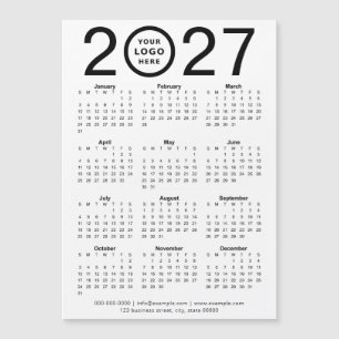 Calendário Magnético Personalizado 2027 Com Logoti
