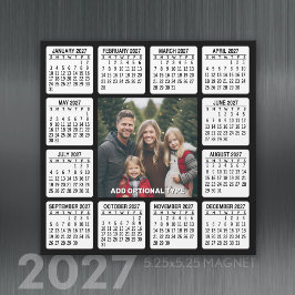 Calendário Magnético Quadrado 2027 com Foto