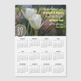 Calendário Magnético Tulipa 2027 Provérbios 31:25