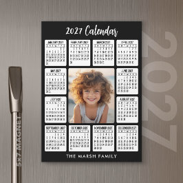 Calendário Magnético Vertical 2027 Foto - HNY pret