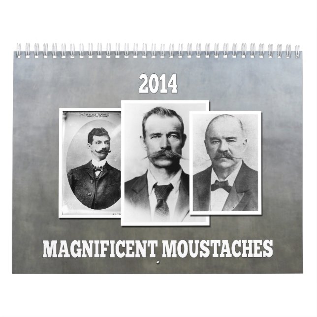 Calendário magnífico dos Moustaches/bigodes 2014 (Capa)