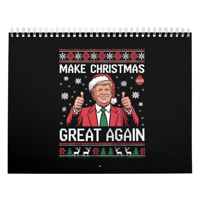 Calendário Make Christmas Great Again Trump Pajamas Ugly Xmas (Capa)