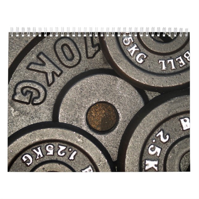 Calendário Malhação de Pesos do Gym Preto (Capa)