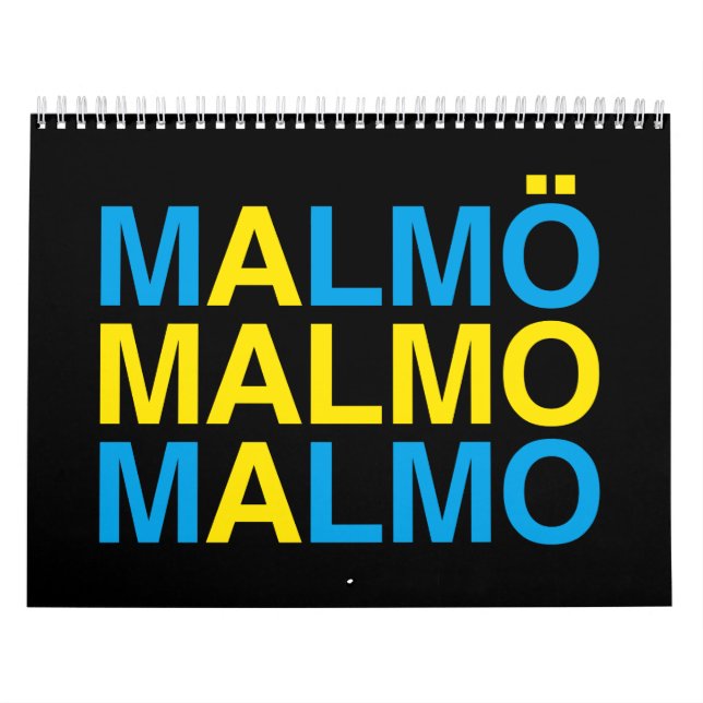 Calendário MALMO Bandeira Sueca (Capa)