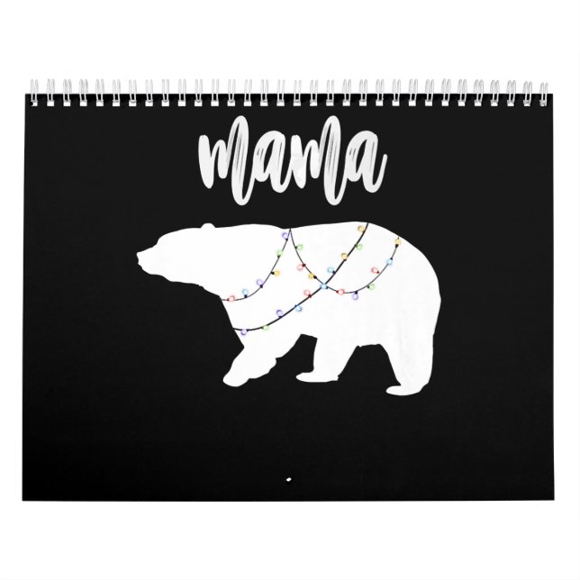 Calendário Mama Urso Polar Corda De Luzes De Natal (Capa)