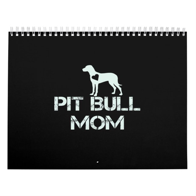 Calendário Mamãe Pitbull ama tanto cachorros (Capa)