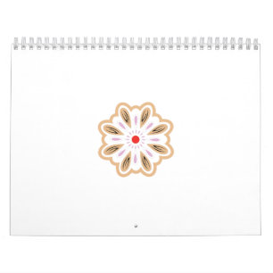 Calendário Mandala Flower Art Impressão   Boho Decor