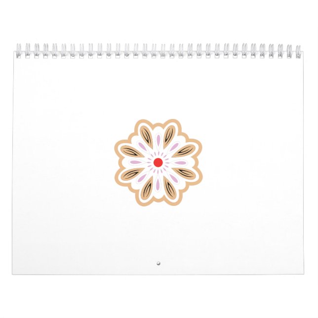 Calendário Mandala Flower Art Impressão | Boho Decor (Capa)