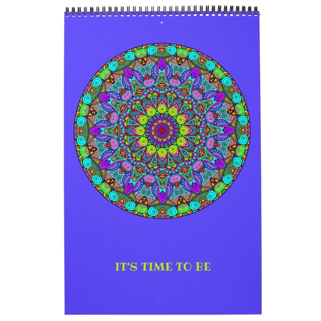 Calendário Manipular a pintura Mandala Relógio Face 4 (Capa)