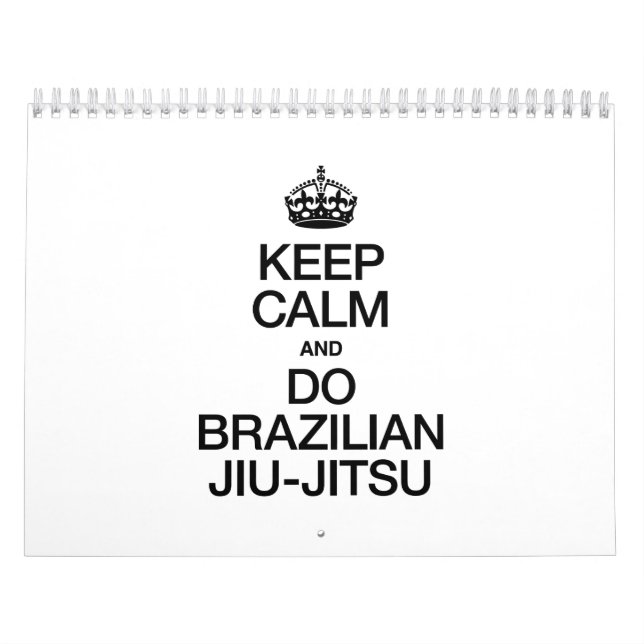 Calendário MANTENHA CALMA E FAÇA JIU JITSU.ai BRASILEIRA (Capa)