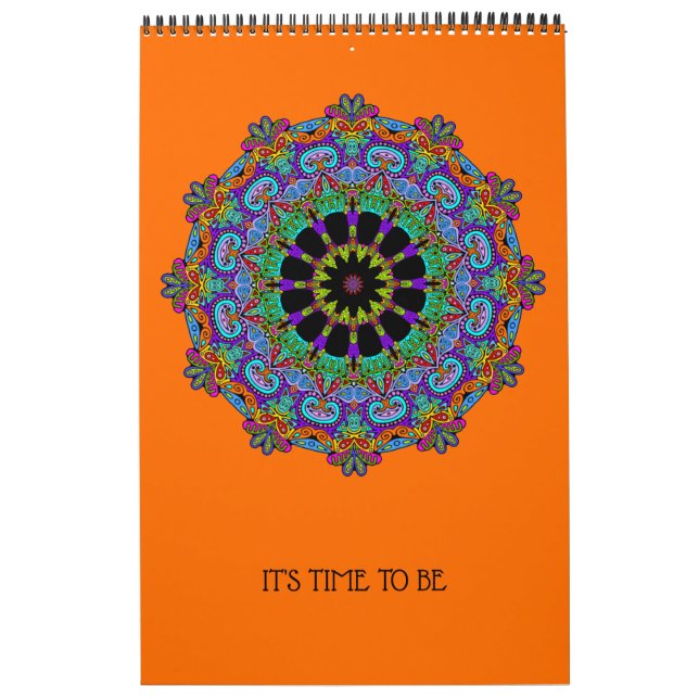 Calendário Manuscrito Mandala Relógio Face 24 (Capa)
