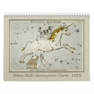 Calendário Mapas Astronômicos do Zodíaco Antigos por Sidney H