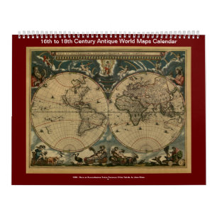 Calendário Mapas do Mundo Antiquado - Século XVI a Século X