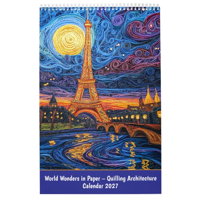 Calendário Maravilhas do Mundo em Papel – Arquitetura em Quil (Capa)