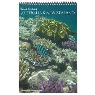 Calendário maravilhas naturais da aust/nz 2026 (com locais)