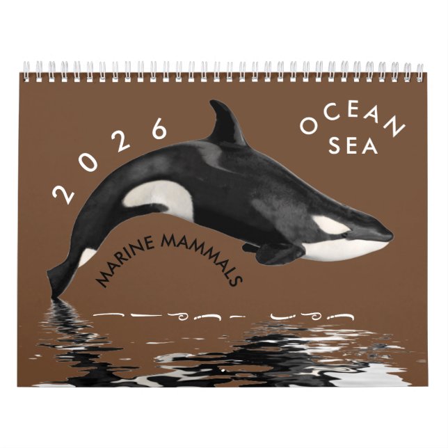 Calendário Marine mammals calendar (Capa)