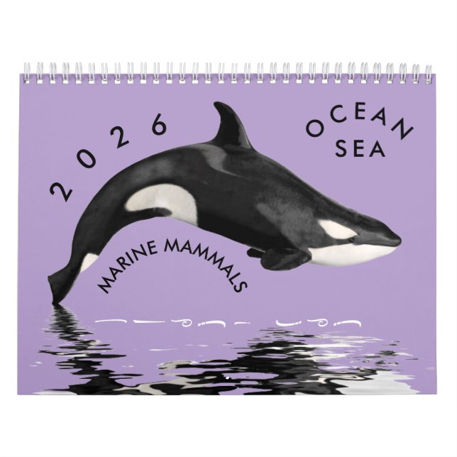 Calendário Marine mammals calendar (Capa)