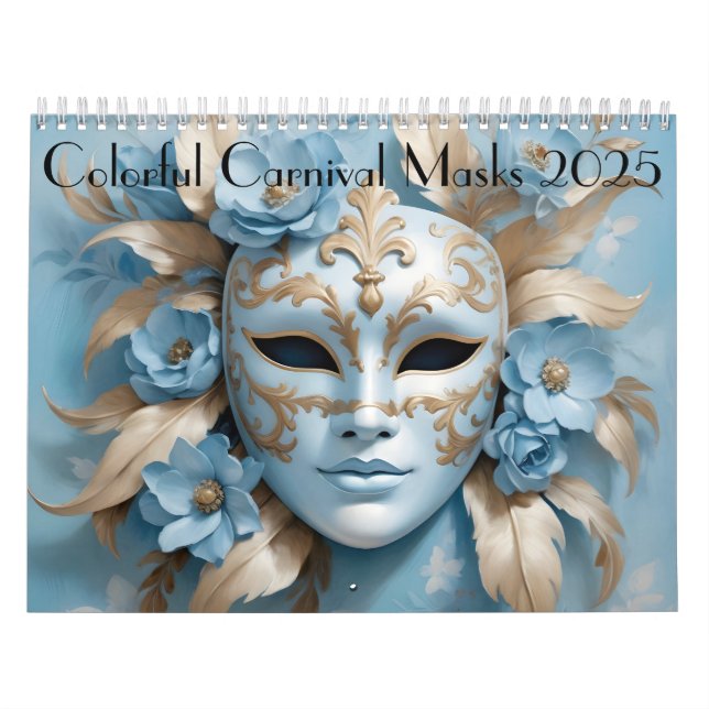 Calendário Máscaras Coloridas do Carnaval (Capa)