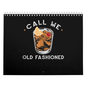 Calendário Me Chame de Bebendo Uísque Movido Cocktail