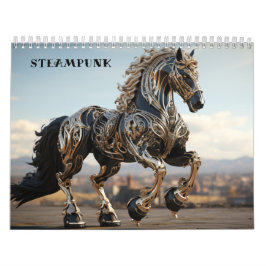 Calendário Mechanical Steampunk Stallions