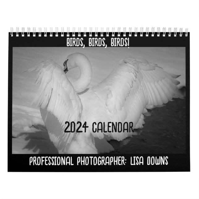 Calendário médio de duas páginas, branco (Capa)