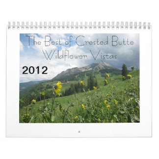 Calendário Melhor 2012 de Vistas com crista do Wildflower do