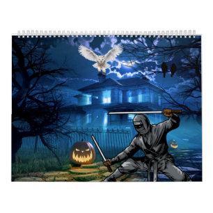Calendário Melhor design de calender para o halloween e a oca