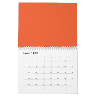 Calendário Melhore seu espaço com uma laranja que pega os olh
