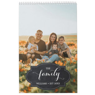 Calendário Memórias da Família de Script Personalizado com Vá