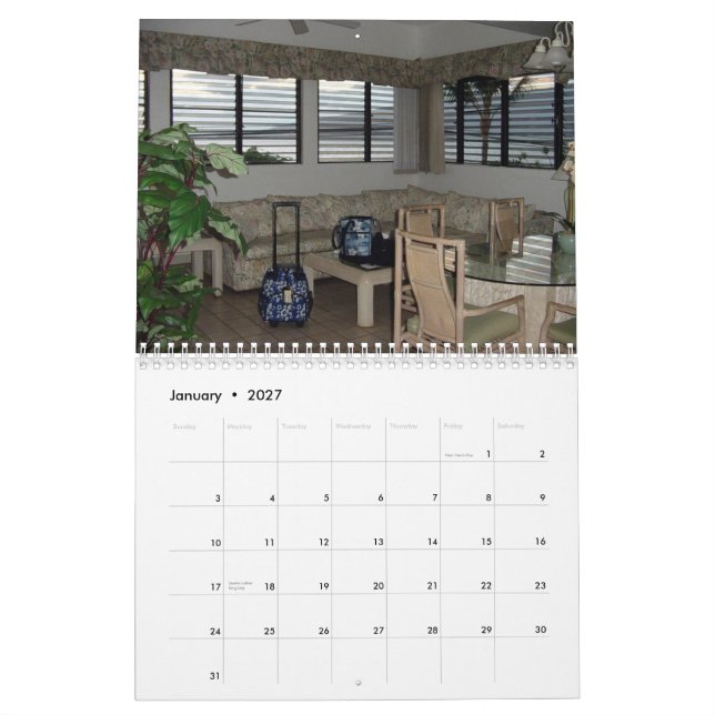 Calendário Memórias de Maui (Jan 2027)