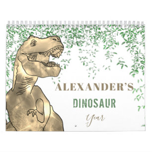 Calendário Meninos Dinossauros personalizados