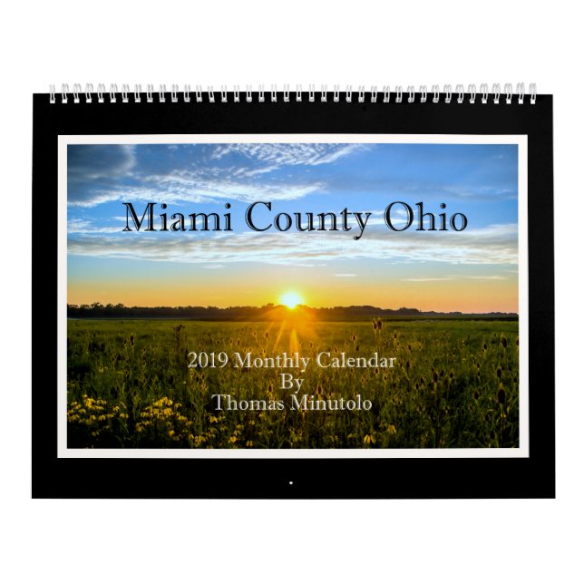 Calendário mensal do Condado de Miami Ohio 2019 (Capa)