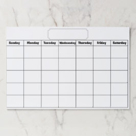 Calendário Mensal do Vazio