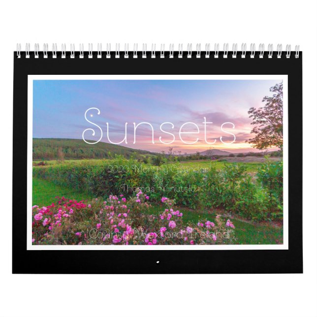 Calendário Mensal Dos Pôrs do sol De 2020 De Tom M (Capa)