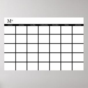 Calendário Mensal: Poster