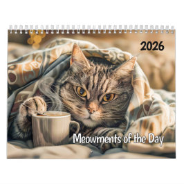 Calendário Meowments of the Day - 2026 Cat Calendar