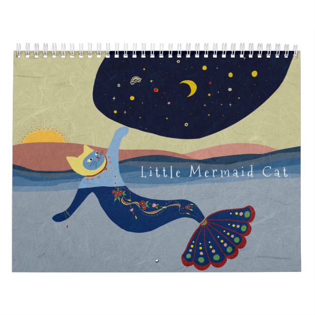 Calendário Mermaid Cat Calendar (Capa)