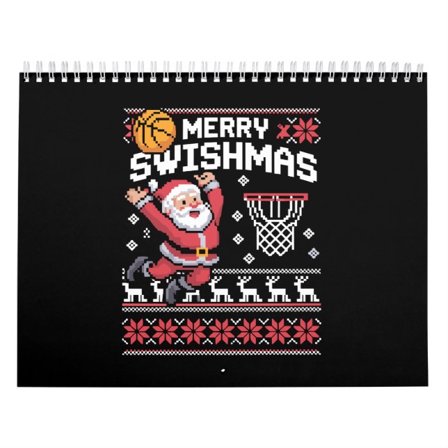 Calendário Merry Swishmas Basketball Ugly Christmas Xmas  (Capa)