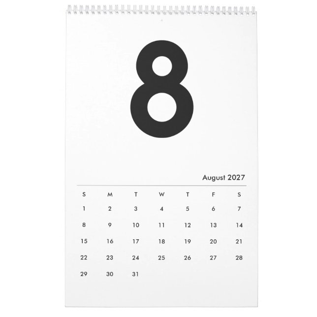 Calendário Meses A Preto 2020 ~ Peppers Leslie (Ago 2027)