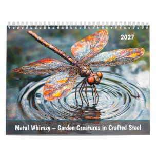 Calendário Metal Whimsy – Criaturas de Jardim em Aço Criado