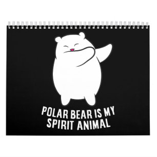 Calendário Meu Espírito Urso Polar De Urso Polar Bonito Mais
