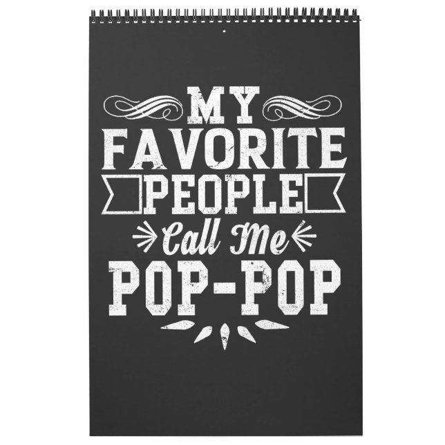 Calendário Meu Pessoas Favorito Me Chame De Pop-Pop-Dia de os (Capa)