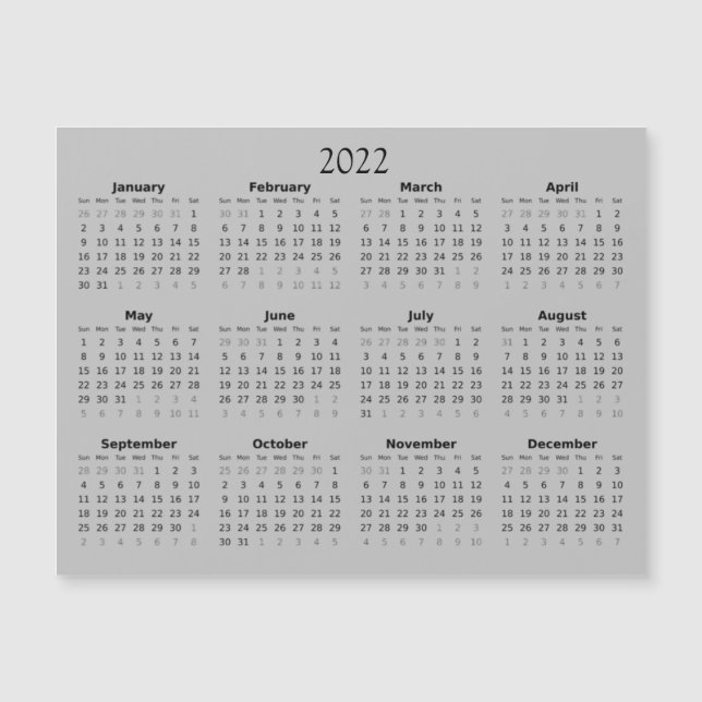 Calendário Miniatura Magnético Convite 2022 (Frente)