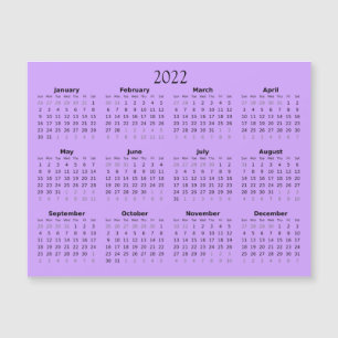 Calendário Miniatura Magnético de 2022 Convite