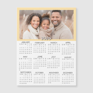 Calendário Miniatura Personalizado de 2026 com Fot