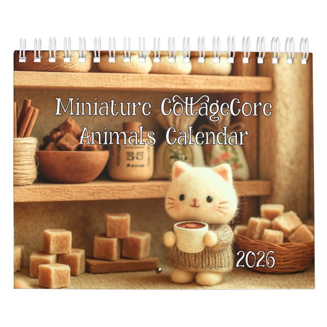 Calendário Miniature CottageCore Animal  (Capa)