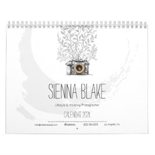 Calendário Mínima Fotografia, parede Inspiracional