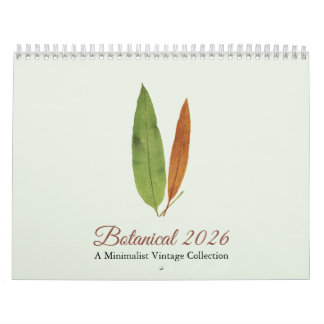 Calendário Minimalist Art Botanical 2026 Calendar